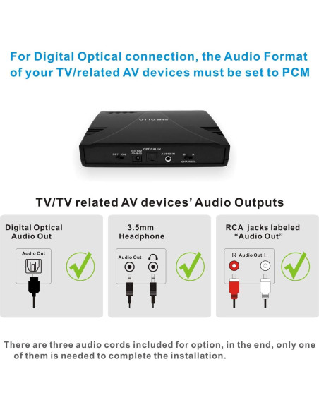 Auriculares Inalámbricos SIMOLIO IR y Bluetooth para Niños Auriculares Inalámbricos SIMOLIO IR y Bluetooth para Niños