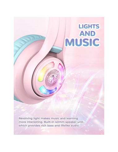 Auriculares Bluetooth iClever Galletas de Gato 60h BTH21