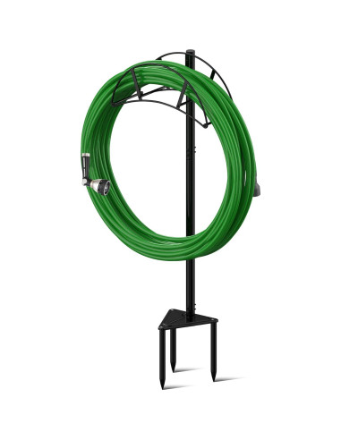 Soporte de Manguera de Jardín Meykwod, Metal Negro, 15.88 kg