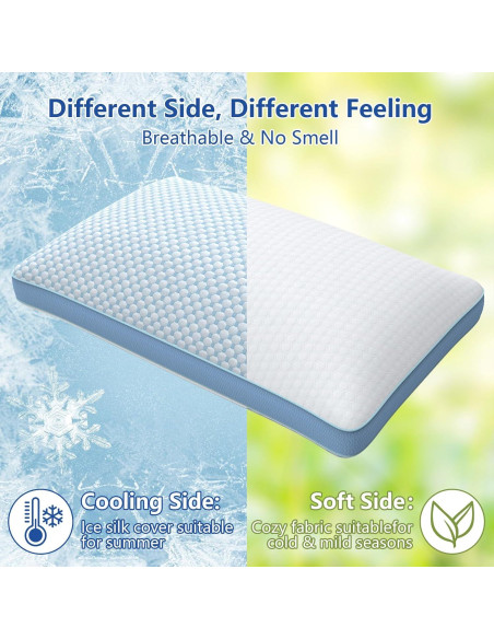 Almohada Ajustable WEUP Reina con Espuma Memoria Refrigerante Almohada Ajustable WEUP Reina con Espuma Memoria Refrigerante