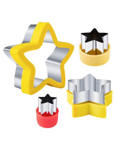 Cortadores de Galletas Estrella 4 Pcs Kimfead Acero Inoxidable