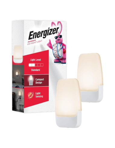 Luz Nocturna LED Energizer 2pk, Sensible a la Luz 3000K