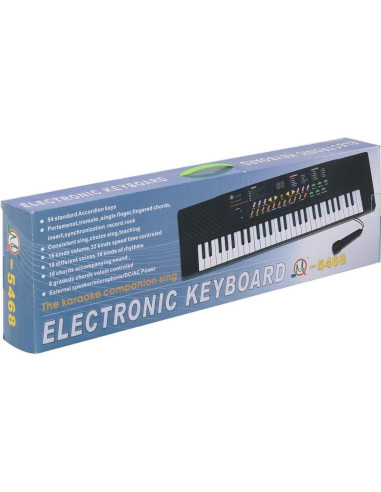 Piano Electrónico GOFLAME 54 Teclas con Pantalla LED y Micrófono