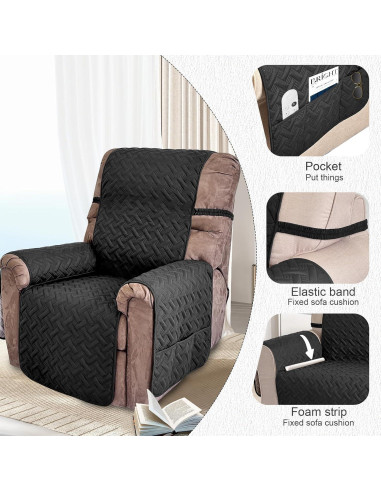 Cubierta Protectora de Sofá Reclinable Luxshare 100% Impermeable