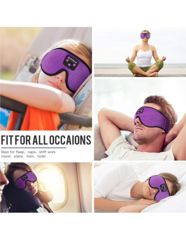 Máscara de Sueño Bluetooth Boodlab con Auriculares Ajustables