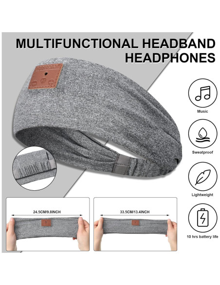 Diadema Inalámbrica Tisancy para Dormir y Hacer Deporte - 2 Piezas Diadema Inalámbrica Tisancy para Dormir y Hacer Deporte - 2 Piezas