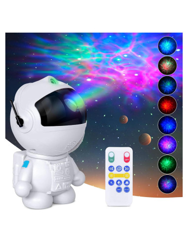 Proyector Galáctico Astronauta WSKVEZZA LED 8 Modos Luz Nocturna