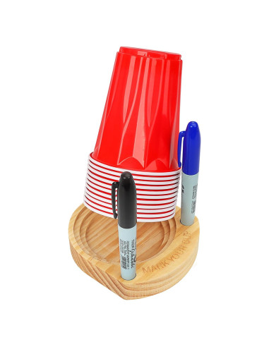 Soporte para Vasos de Fiesta Mlatnod con Marcador - 14x12 cm