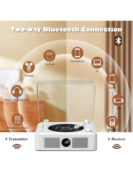 Reproductor de CD Portátil THINKYA Y11 Bluetooth HiFi 2600mAh Reproductor de CD Portátil THINKYA Y11 Bluetooth HiFi 2600mAh