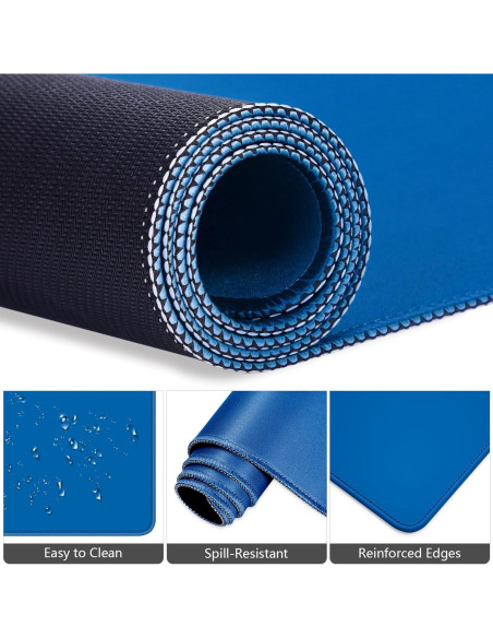 Conjunto de Reposamuñecas y Alfombrilla Dapesuom XXL Azul Conjunto de Reposamuñecas y Alfombrilla Dapesuom XXL Azul