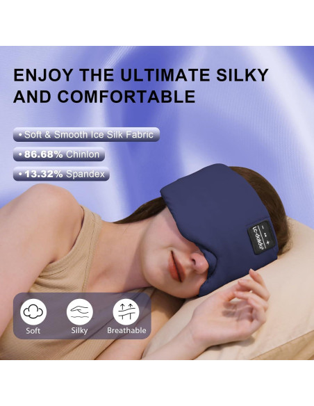 Máscara de Sueño Bluetooth 5.4 LC-dolida con Auriculares Máscara de Sueño Bluetooth 5.4 LC-dolida con Auriculares