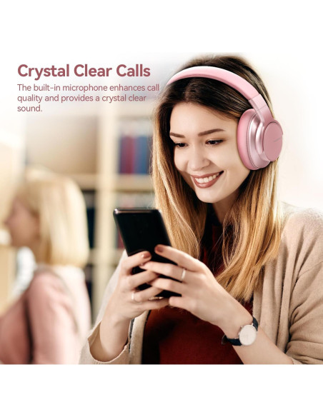 Auriculares Inalámbricos AUSDOM E7 Bluetooth 5.0 ANC 50H Oro Rosa Auriculares Inalámbricos AUSDOM E7 Bluetooth 5.0 ANC 50H Oro Rosa