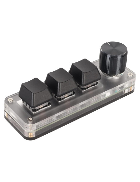 Teclado Mecánico Mini USB Dilwe 3 Teclas Programable Negro Teclado Mecánico Mini USB Dilwe 3 Teclas Programable Negro