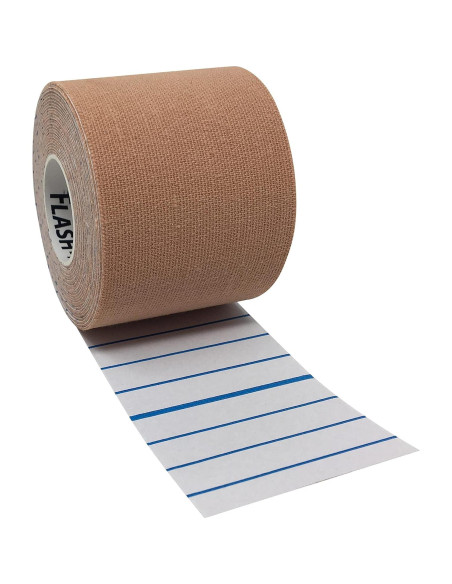 Cinta de Kinesiología Flash-Aid Beige 5.08 cm x 4.88 m - Paquete de 4 Cinta de Kinesiología Flash-Aid Beige 5.08 cm x 4.88 m - Paquete de 4