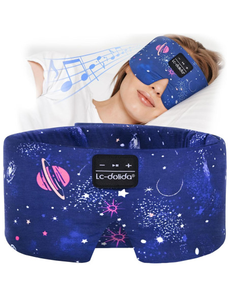 Máscara de Sueño Bluetooth LC-dolida Seda Extra Grande 100% Oscura Máscara de Sueño Bluetooth LC-dolida Seda Extra Grande 100% Oscura