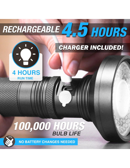 Linterna LED Bell+Howell Taclight Max 500 Lúmenes Recargable Linterna LED Bell+Howell Taclight Max 500 Lúmenes Recargable