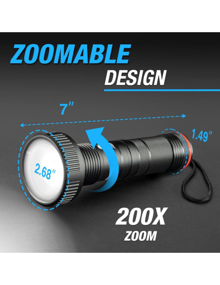 Linterna LED Bell+Howell Taclight Max 500 Lúmenes Recargable Linterna LED Bell+Howell Taclight Max 500 Lúmenes Recargable