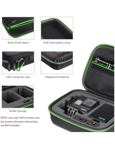 Funda de Transporte HSU para GoPro Hero 12/11/10/9/8/7/6/5 - Compacta y Protectora
