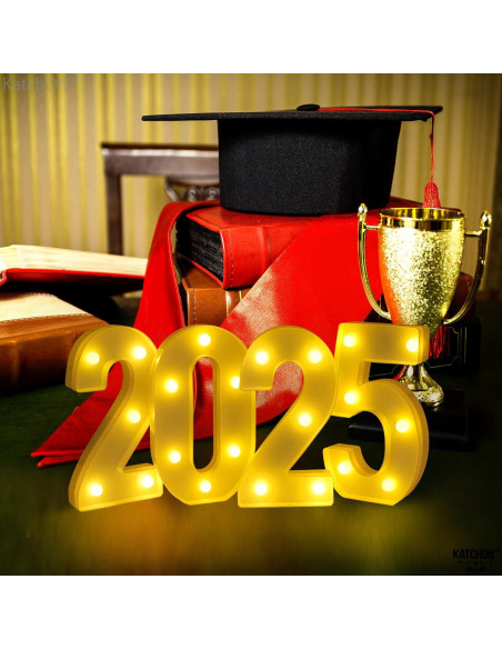 KatchOn Números LED Iluminados 2025 - 20.8 cm para Graduación KatchOn Números LED Iluminados 2025 - 20.8 cm para Graduación