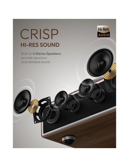 Tocadiscos ONE-Q HiFi Bluetooth 5.4 con Altavoces Integrados Tocadiscos ONE-Q HiFi Bluetooth 5.4 con Altavoces Integrados