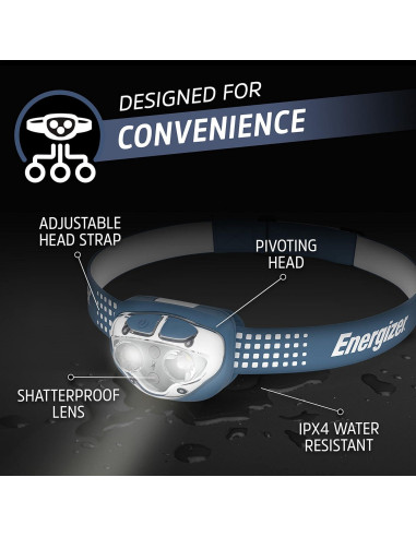 Linterna Frontal LED Energizer Inteligente 525 Lúmenes IPX4