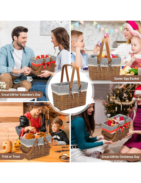 Cesta de Picnic con Asas G GOOD GAIN Gris 31x17.8x24.9 cm Cesta de Picnic con Asas G GOOD GAIN Gris 31x17.8x24.9 cm