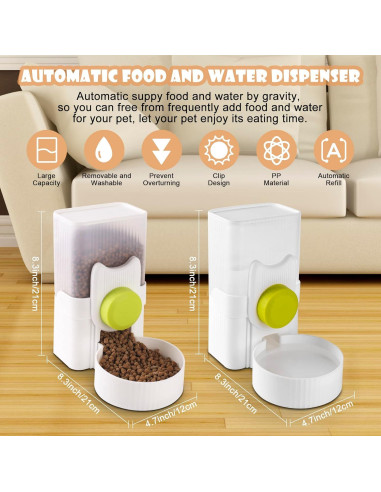 Comedero Automático FamiEver 1L para Perros y Gatos Verde
