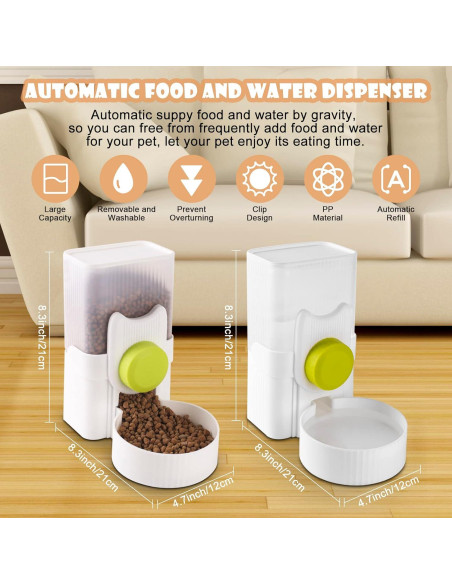 Comedero Automático FamiEver 1L para Perros y Gatos Verde Comedero Automático FamiEver 1L para Perros y Gatos Verde