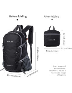 Mochila de Senderismo NODLAND 40L Plegable Resistente al Agua 2