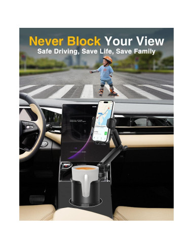 Soporte de taza para teléfono Easkkty ajustable 2 en 1