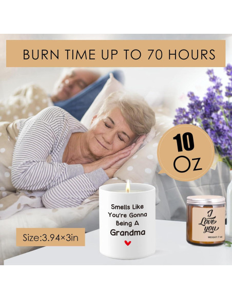 Vela de Anuncio de Embarazo para Abuela - Aroma Lavanda 283g Vela de Anuncio de Embarazo para Abuela - Aroma Lavanda 283g