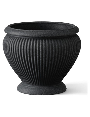 Maceta Arbora Urna Cannes 45.72cm Poliresina Negra Resistente