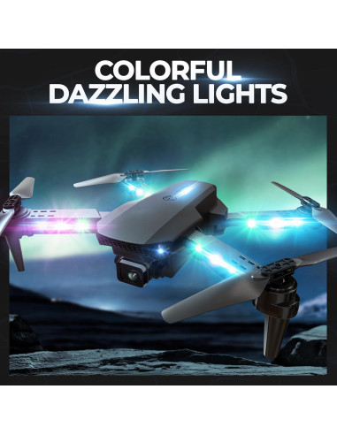 Dron BEZGAR E88D con Cámara 1080P HD y Luces LED