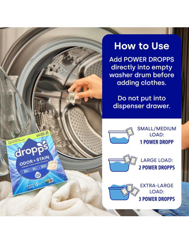 Pods de Detergente para Lavandería Dropps Brisa Fresca 32 Unidades
