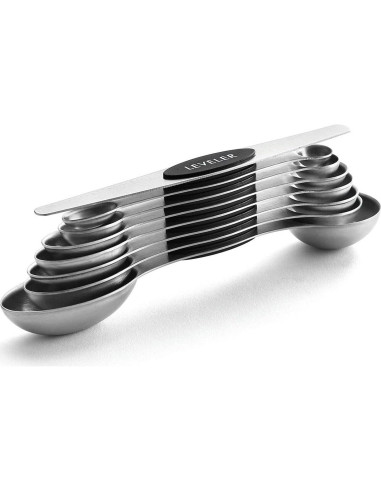 Juego de 8 Cucharas Medidoras Magnéticas Ununpentium Acero Inoxidable