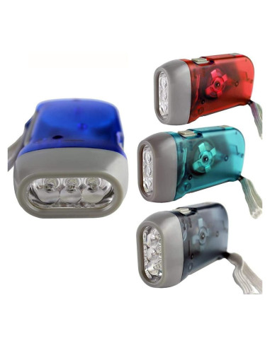 Linternas de Manivela Guyuyii - Paquete de 4 - LED para Emergencias