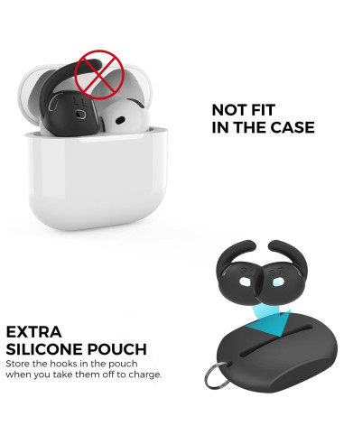 Ganchos antideslizantes AhaStyle para AirPods 4ta gen - 3 tamaños