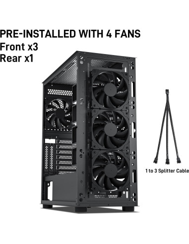 Caja de Computadora DARKROCK Classico MAX ATX con Ventiladores