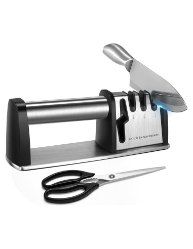 Afilador de cuchillos 4 en 1 COKMOTE acero inoxidable
