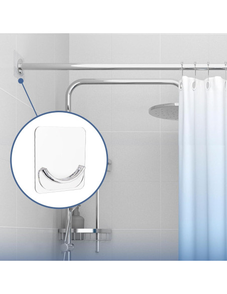 Soportes Adhesivos para Varilla de Cortina Antimbee - 2 Piezas Soportes Adhesivos para Varilla de Cortina Antimbee - 2 Piezas