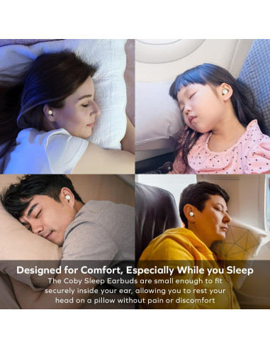 Auriculares Inalámbricos Coby Sleep Earbuds con Bluetooth 5.3