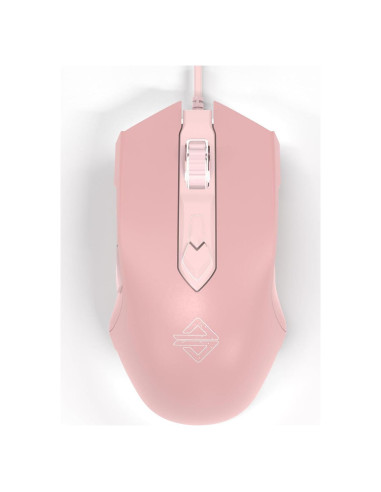 Ratón Gaming FELICON RGB Ligero 7 Botones 200-4800 DPI Rosa