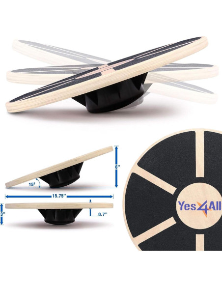 Tabla de Equilibrio de Madera Yes4All DB6F - 40 cm Antideslizante Tabla de Equilibrio de Madera Yes4All DB6F - 40 cm Antideslizante