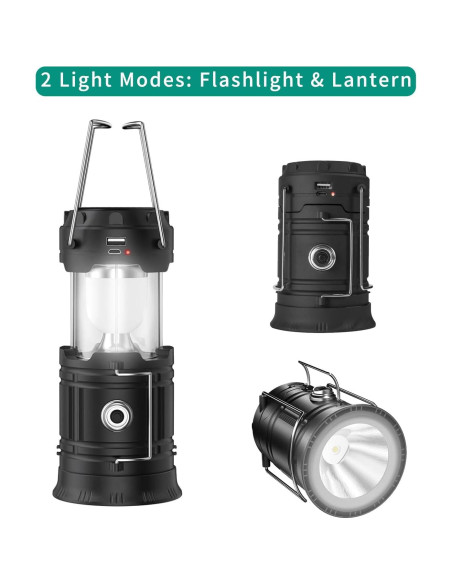 Linterna de Camping LED Censinda 5800 Solar y Recargable Linterna de Camping LED Censinda 5800 Solar y Recargable