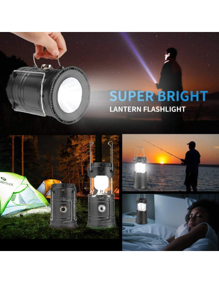 Linterna de Camping LED Censinda 5800 Solar y Recargable Linterna de Camping LED Censinda 5800 Solar y Recargable