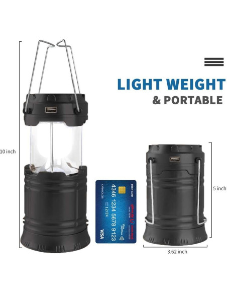 Linterna de Camping LED Censinda 5800 Solar y Recargable Linterna de Camping LED Censinda 5800 Solar y Recargable