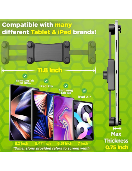 Soporte de Tablet Truckules para Camión con Ventosa Fuerte 42.4 cm Soporte de Tablet Truckules para Camión con Ventosa Fuerte 42.4 cm