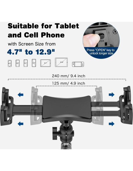 Soporte para Tablet BAISHUN 360 para Coche y Camión Soporte para Tablet BAISHUN 360 para Coche y Camión