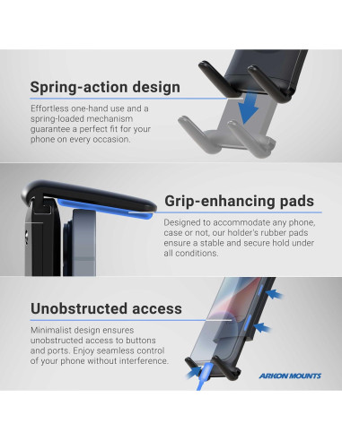 Soporte de Ventana ARKON Slim-Grip Ultra Sticky para Teléfono
