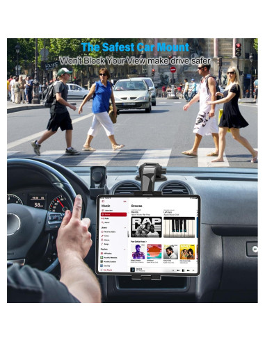 Soporte para Tablet YOOZ 2-en-1 Ajustable para Coche 10-33 cm